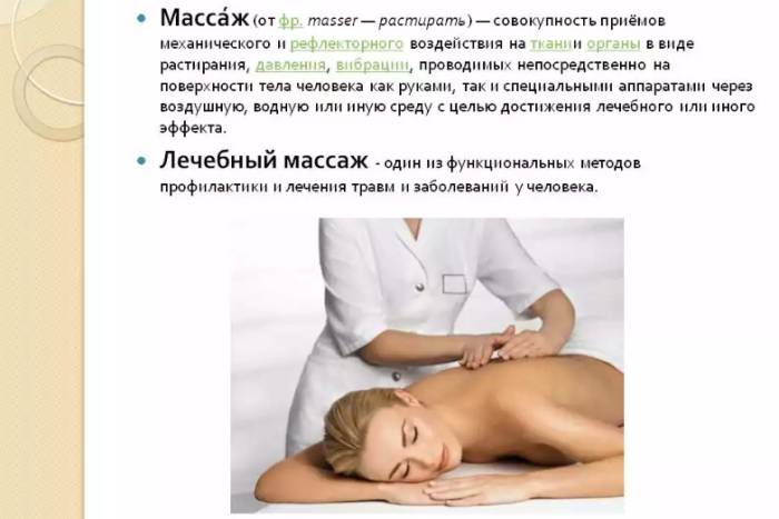 Массаж и лечебный массаж