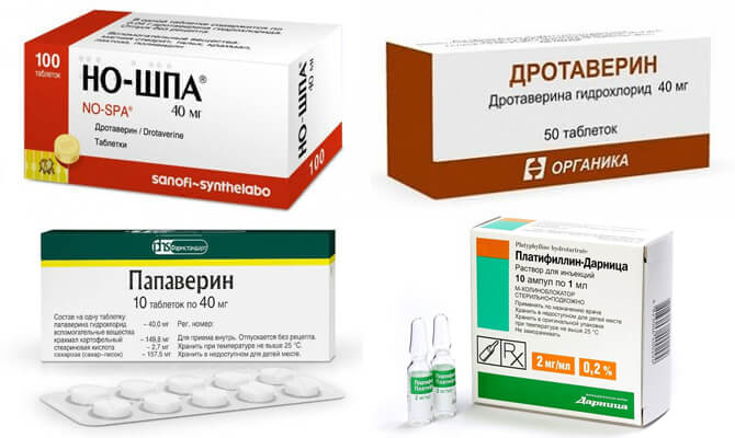 Самые распространенные спазмолитические средства для снятия боли